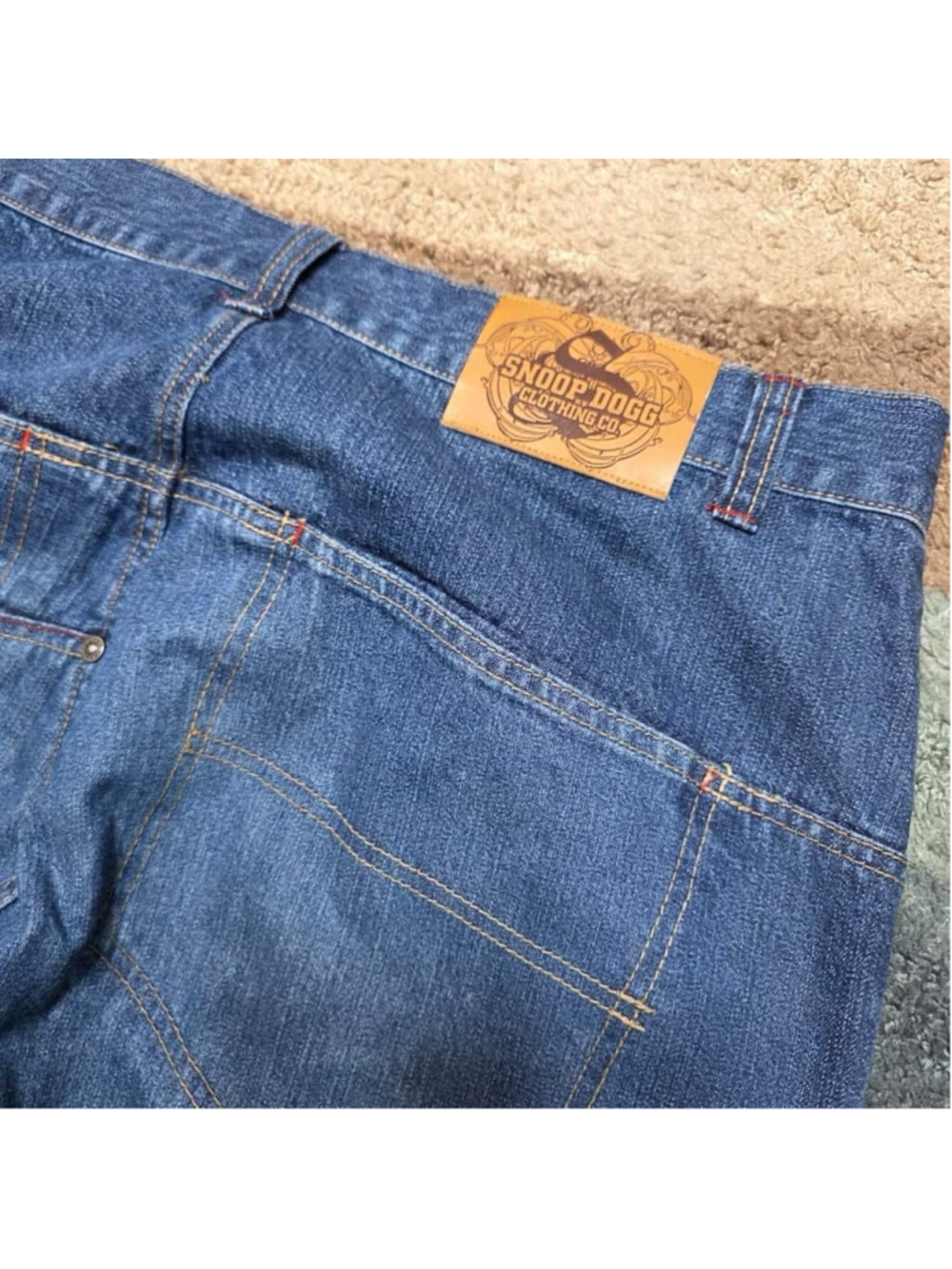 Snoop Dogg Clothing Co Jeans Men 34x30 Blue Baggy Denim Carpenter Y2K Hip Hop